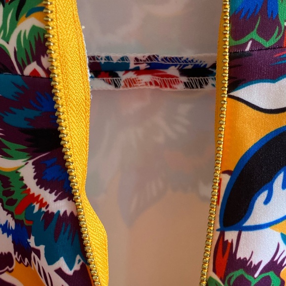 NWT Calvin Klein Mermaid Style Midi Yellow and Floral Design Dress Size 2 - Picture 9 of 11